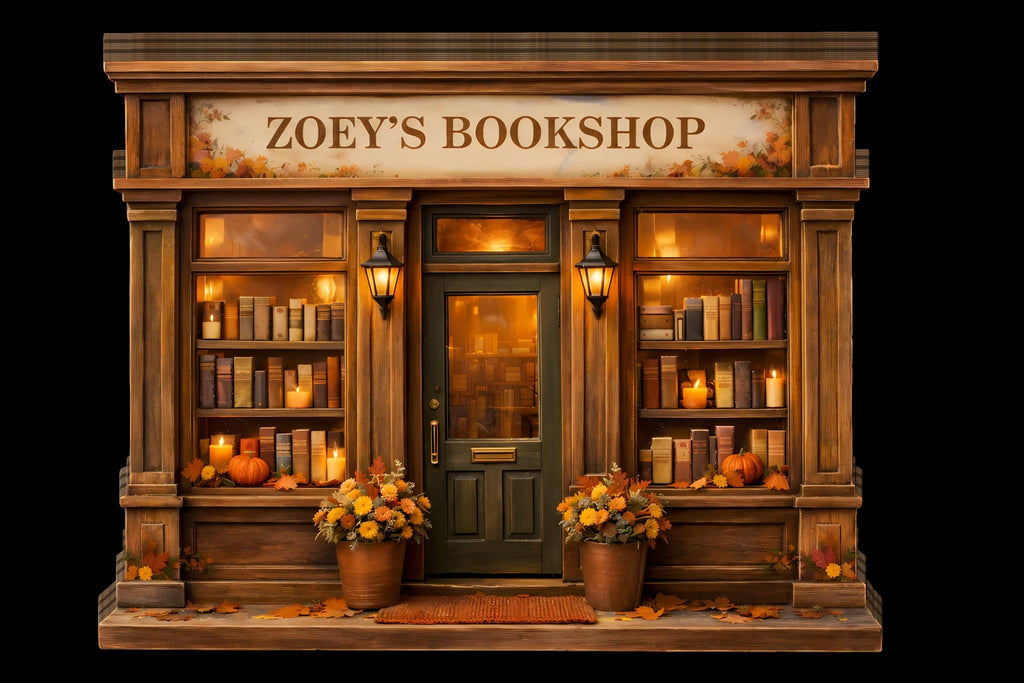 Personalized Bookshop Wooden Block Set, Custom Bookstore Storefront Shelf Sitter, Reading Nook Bookshelf Decor, Book Lover Gift