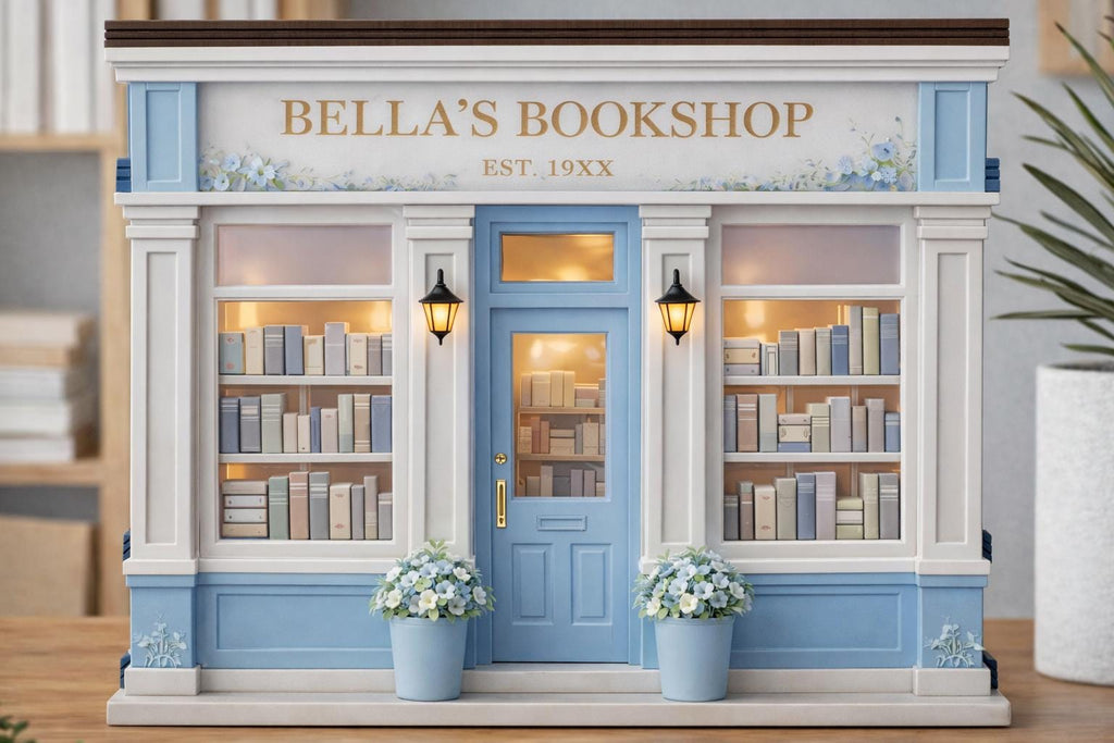 Personalized Bookshop Wooden Block, Custom Bookshelf Decor, Book Lover Gift