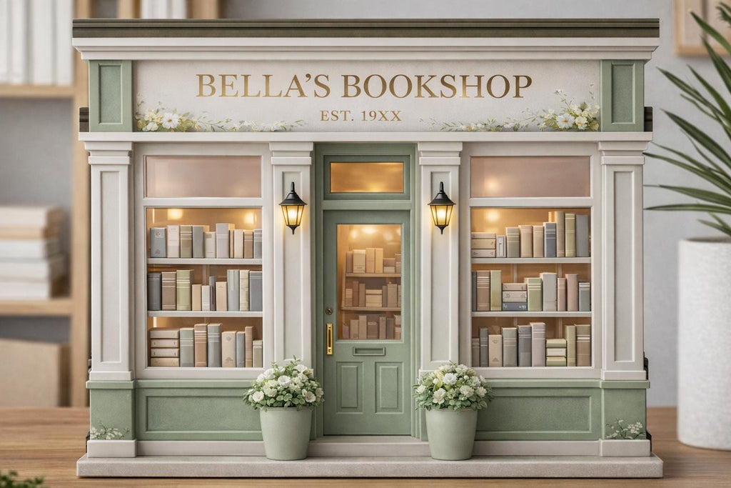 Personalized Bookshop Wooden Block, Custom Bookshelf Decor, Book Lover Gift