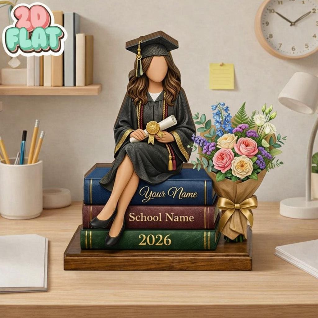 Personalized Graduation Wooden Block Class of 2026, Custom Name Grad Gift, Senior Gift, Graduation Gift for Her Him,College High School Grad