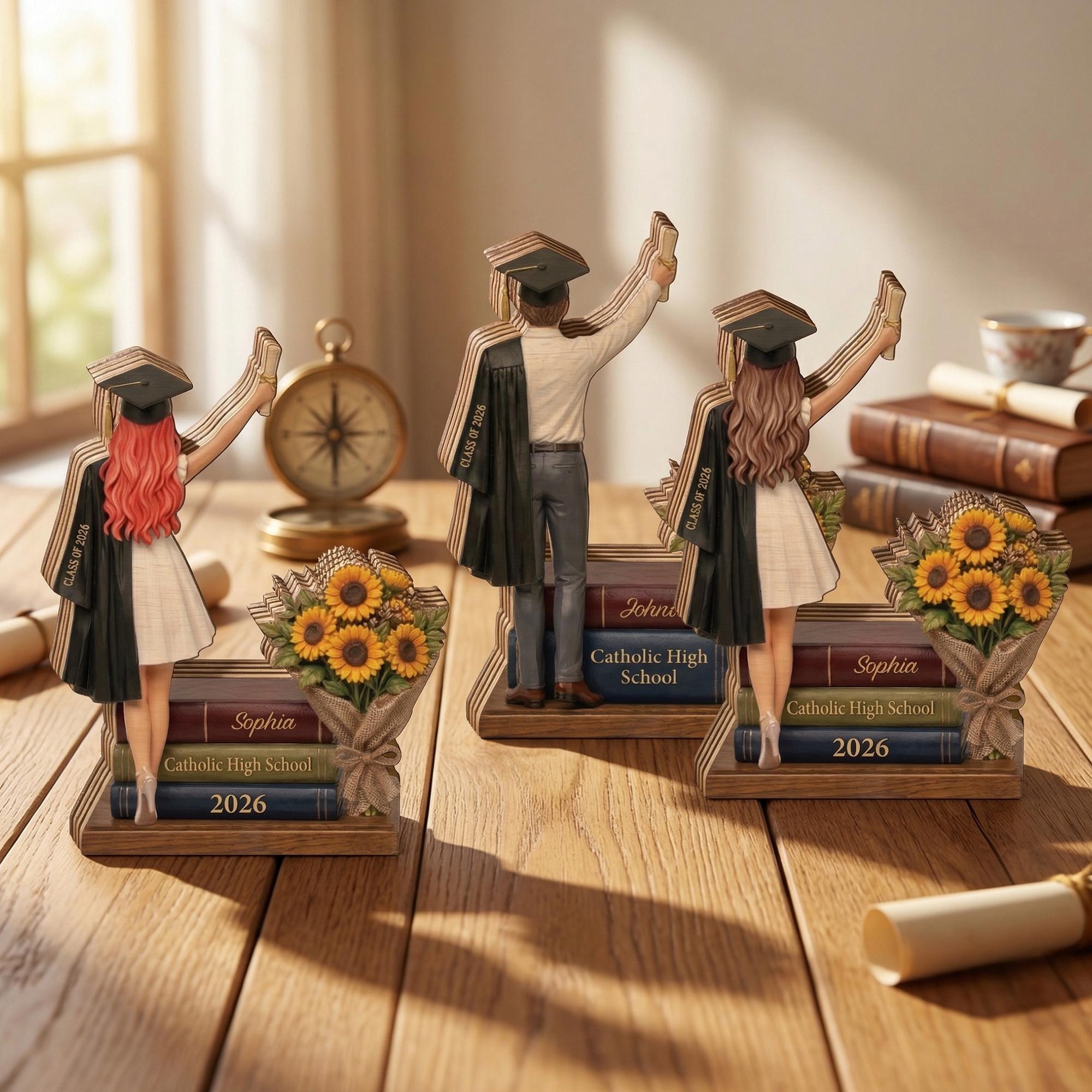 Graduation Wooden Block 2026 Personalized, Custom Name Keepsake, Class of 2026 Gift