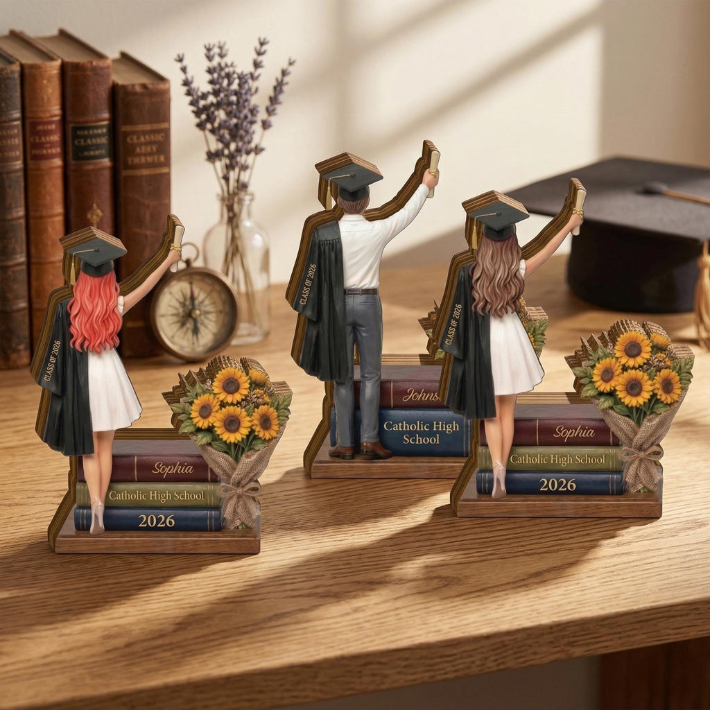 Graduation Wooden Block 2026 Personalized, Custom Name Keepsake, Class of 2026 Gift
