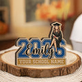 Personalized Graduation Wooden Block: Custom 2026 Desk Sign, Student Name, School Decor