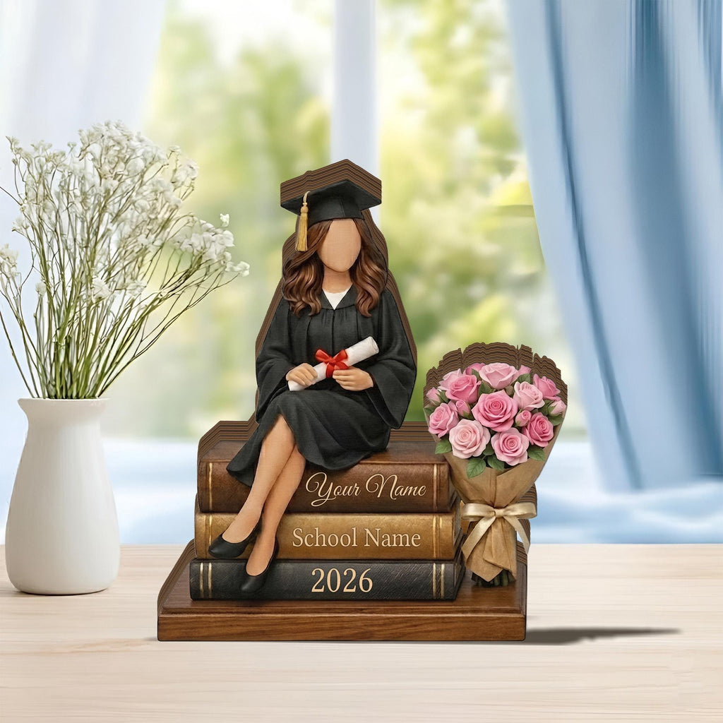 Custom Graduation Wooden Block, Senior Gift, Class of 2026