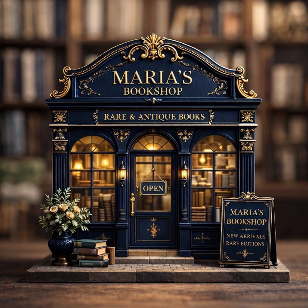 Vintage Bookstore Wooden Block, Personalized Book Lover & Reader Gift, Bookshelf Decore, Library Decor, Bookish Gift, Bookshop Decor