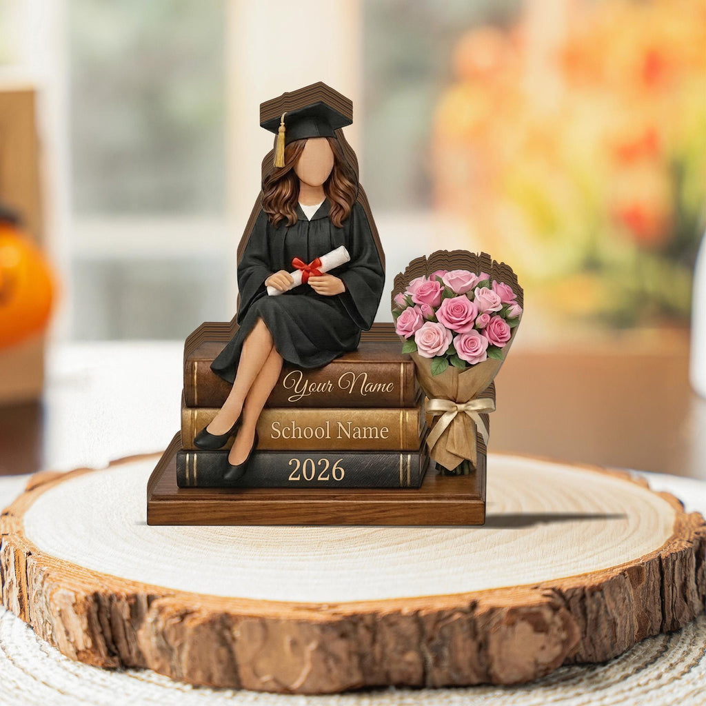 Custom Graduation Wooden Block, Senior Gift, Class of 2026